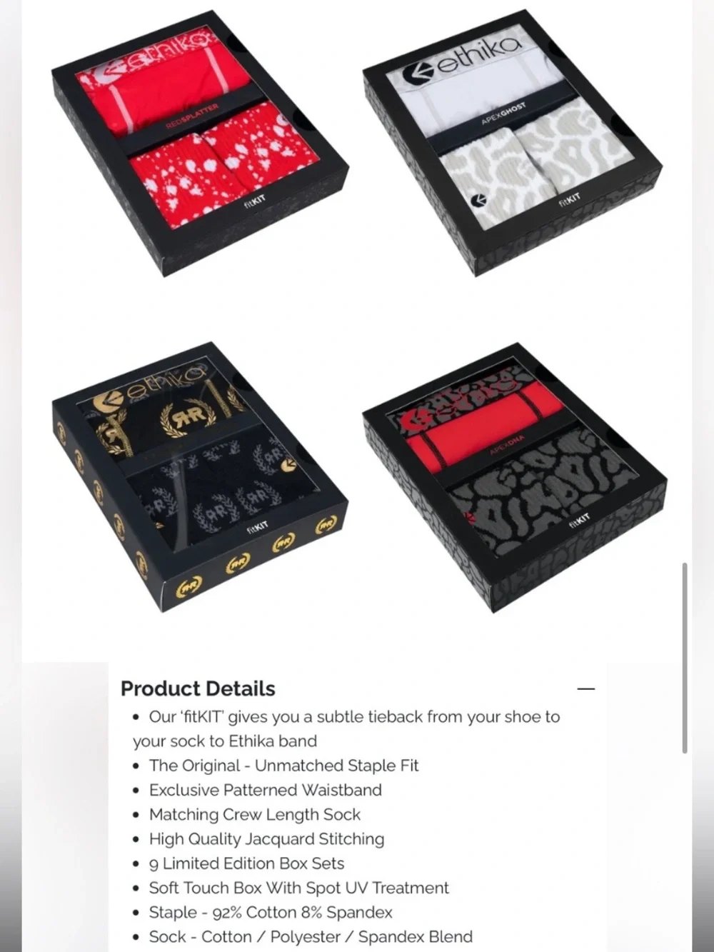 Ethika Mens Splatter Fitkit